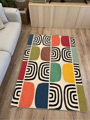 Kilim Home Mars 141 Bej  Geometrik Modern Çok Renkli Modern  Dokuma Taban Halı