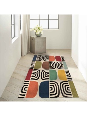 Kilim Home Mars 141 Bej  Geometrik Modern Çok Renkli Modern  Dokuma Taban Halı