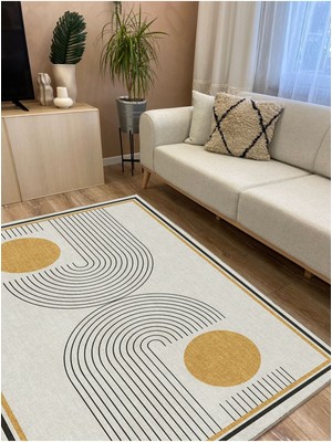 Modern Stil Soyut Halı Kilim Bej Halı Iskandinav Halı Salon Halısı Peluş Halı Yıkanabilen Halı