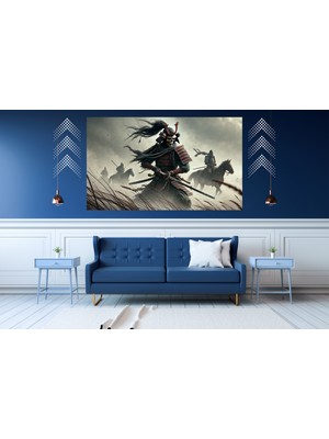 Ti Play Ti-Play Hazin Son 60 x 90 cm  Modern Samuray Pvc Çerçevesiz Tablo