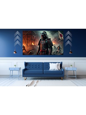 Ti Play Ti-Play Geri Döndü 60 x 90 cm  Modern Samuray Pvc Çerçevesiz Tablo