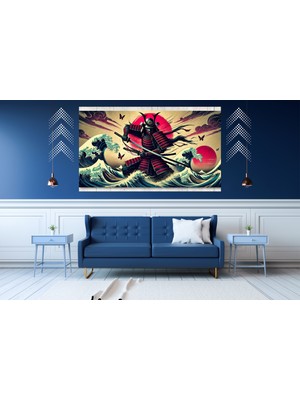 Ti Play Ti-Play Tsunami 60 x 90 cm  Modern Samuray Pvc Çerçevesiz Tablo