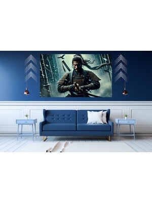 Ti Play Ti-Play Harakiri 60 x 90 cm  Modern Samuray Pvc Çerçevesiz Tablo