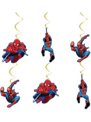 Dodomar Asmalı Tavan sarkıt süsü 6 lı SPİDERMAN