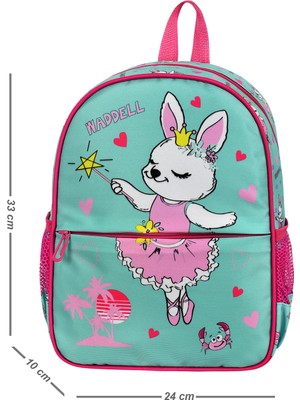 Waddell Mint Yeşili Tavşan Desenli Anaokulu Kreş Sırt Çantası 24107