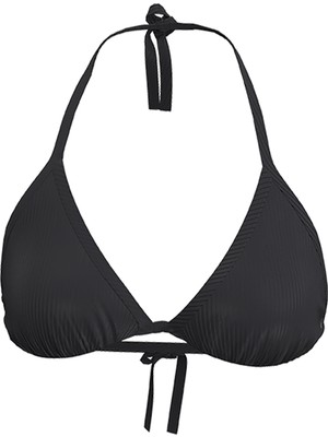 Olaian Kadın Üçgen Bikini Üstü - Siyah - Dokulu - MAE