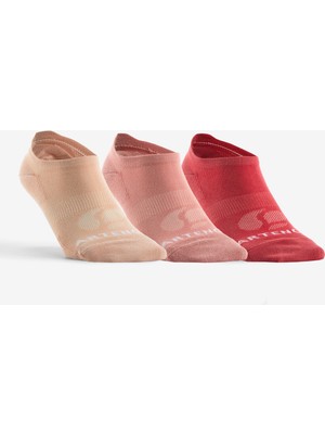 Artengo Tenis Çorabı - Kısa Konç - 3 Çift - Pembe Desenli - Artengo RS 160