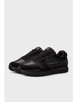 Calvin Klein Logolu Deri Karışımlı Sneaker Ayakkabı YM0YM006240GJ Erkek Ayakkabı YM0YM00624 0gj