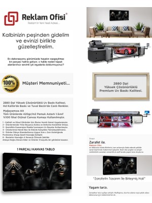 Reklam Ofisi Afrikalı, Siyahi Kadınlar Gold Temalı Modern Premium Kanvas Tablo