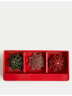 Marks & Spencer 3'lü Keçe Boncuklu Yıldız Tasarımlı Süs