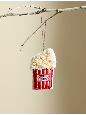 Marks & Spencer Çok Renkli Boncuklu Patlamış Mısır Kovası Asılı Dekoratif Süs El Yapımı