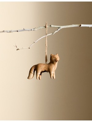 Seramik Tilki Asılı Dekorasyon