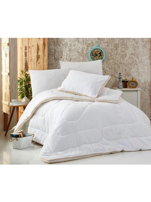 Seda Home Art Gold Serisi Soft Klimalı 4 Mevsim Çift Kişilik Yorgan 195X215 cm , Yumuşak ve Hava Kanallı