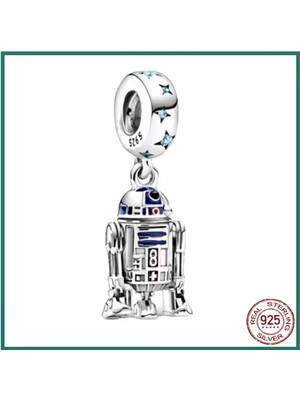 Hector Co Jewellery Star Wars R2 - D2 Droid Charm 925 Ayar Gümüş