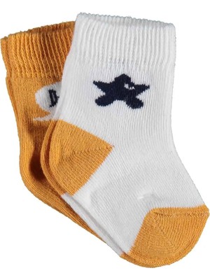 Bibaby Biorganic Hi Erkek 2'li Çorap 68402 Ekru Hardal