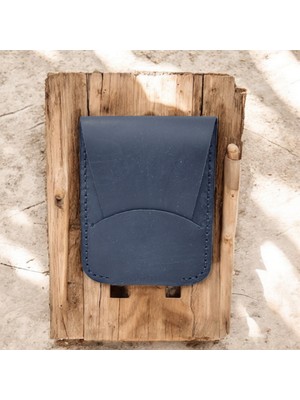 Cy Leather Basicport Siyah Hakiki Deri Erkek Kadın Kartlık Cüzdan El Yapımı Deri Kartlık