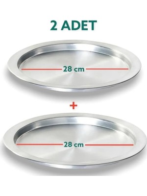 Yıldız Çelik 2 Adet 28 cm Taban Alüminyum Künefe Kadayıf Tepsisi & Tabağı