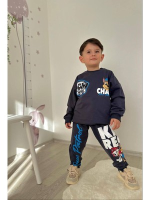 Sacro Kids Paw Patrol Desenli Eşofman-Sweatshirt 2 Iplik Mevsimlik Erkek Çocuk Takım