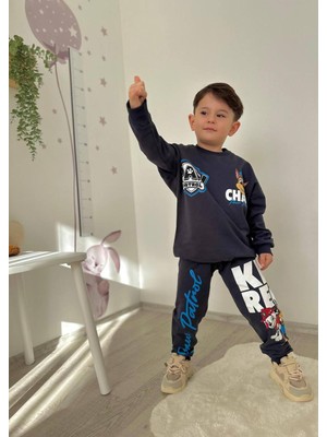 Sacro Kids Paw Patrol Desenli Eşofman-Sweatshirt 2 Iplik Mevsimlik Erkek Çocuk Takım