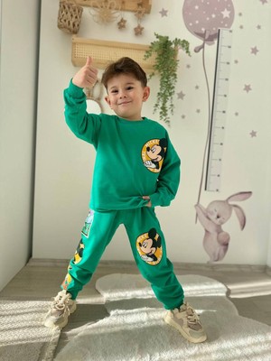 Sacro Kids Disney Desenli Eşofman-Sweatshirt 2 Iplik Mevsimlik Erkek Çocuk Takım