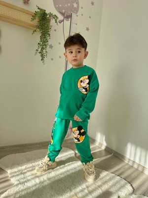 Sacro Kids Disney Desenli Eşofman-Sweatshirt 2 Iplik Mevsimlik Erkek Çocuk Takım