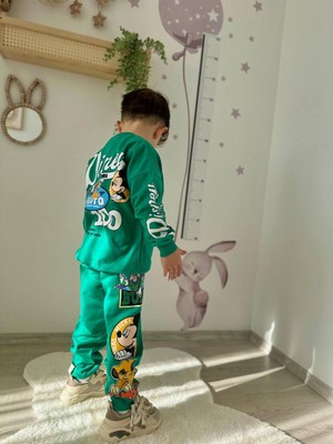 Sacro Kids Disney Desenli Eşofman-Sweatshirt 2 Iplik Mevsimlik Erkek Çocuk Takım