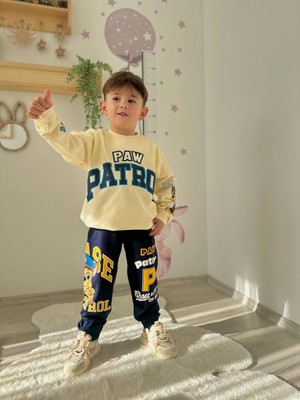 Sacro Kids Paw Patrol Baskılı Eşofman-Sweatshirt 2 Iplik Mevsimlik Erkek Çocuk Takım