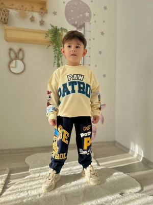 Sacro Kids Paw Patrol Baskılı Eşofman-Sweatshirt 2 Iplik Mevsimlik Erkek Çocuk Takım