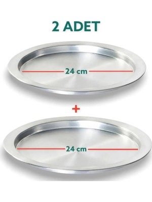 Yıldız Çelik 2 Adet 24 cm Taban Alüminyum Künefe Kadayıf Tepsisi & Tabağı