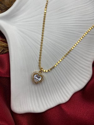 Ezme Zincir Kalp Kolye