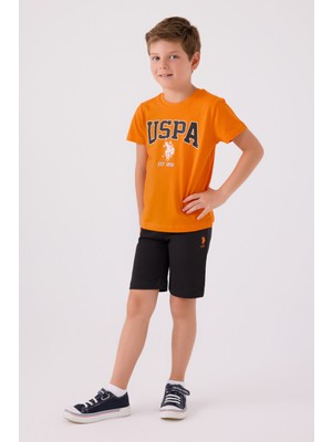 U.S. Polo Assn. U.S. Polo Assn Erkek Çocuk Turuncu Bermuda Takım US1368-C-V5