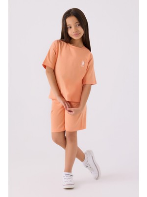 U.S. Polo Assn. U.S. Polo Assn Kız Çocuk Turuncu Bermuda Takım US1848-C-V13