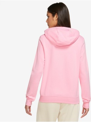 Nike Sportswear Club Fleece Women's Full-Zip Hoodie Kadın Pembe Kapüşonlu Sweatshirt DQ5471-690