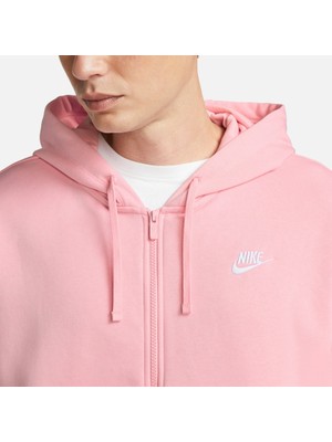 Nike Sportswear Club Fleece Women's Full-Zip Hoodie Kadın Pembe Kapüşonlu Sweatshirt DQ5471-690