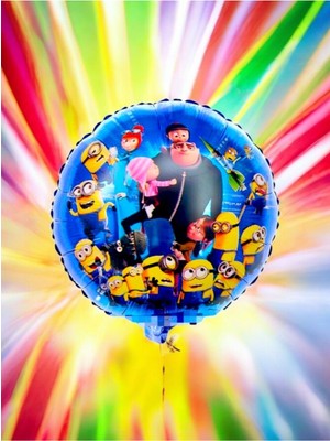 VibeHome Minionlar Tasarımlı Folyo Balon - Doğum Günü Parti ve Eğlenceli Etkinlikler Için