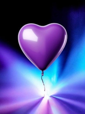 VibeHome Mor Kalp Folyo Balon - Doğum Günü Parti ve Eğlenceli Etkinlikler Için