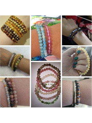 19CM Tarzı 7.yaldıztaşı Kırmızı Bilezik Doğal Taş 6 mm Boncuk Bilezik Kadın Erkek Streç Elastik Halat Reiki Kristal Jades Agates Pulsera Takı Hediye (Yurt Dışından)