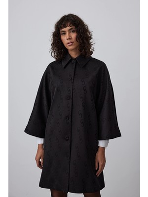 Gusto Monogram Kaftan - Siyah