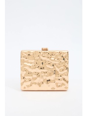 Gusto Kutu Clutch Çanta - Gold