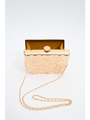 Gusto Kutu Clutch Çanta - Gold