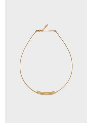 Gusto Çelik Choker Kolye - Gold