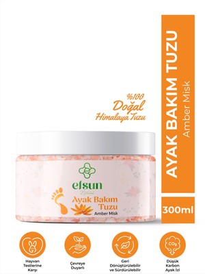 Efsun Natural Amber Misk Ferahlatıcı Koku Giderici Ayak Bakım Tuzu 300 gr Doğal İçerik