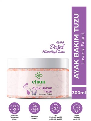 Efsun Natural Lavanta Buketi Ayak Bakım Tuzu Ferahlatıcı Koku Giderici 300 gr Doğal İçerik