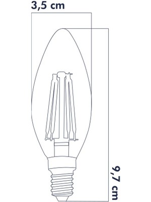 Heka E14 220V 6W 4000K Filament LED Ampul ERD-282