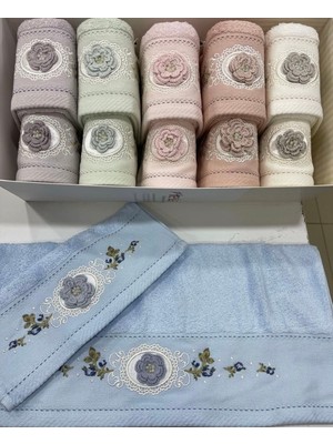 Duygu Bambu 6lı Analı-Kızlı Havlu Seti Renkli