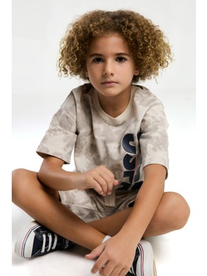 U.S. Polo Assn. Erkek Çocuk Krem Bermuda Takım