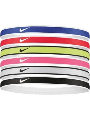 Nike Swoosh Sport Headbands 6 Pk Unisex Saç Bandı N.100.2021.655.OS-Kırmızı