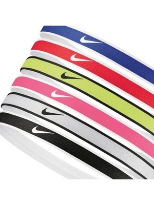 Nike Swoosh Sport Headbands 6 Pk Unisex Saç Bandı N.100.2021.655.OS-Kırmızı