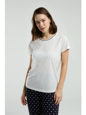 Arnetta Kadın Beyaz Pijama Takımı