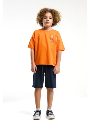 U.S. Polo Assn. U.S. Polo Assn.. Erkek Çocuk Turuncu Bermuda Takım